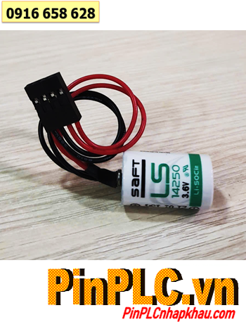 Pin Saft LS14250 (zắc đen 4 holes) lithium 3.6v size 1/2AA 1200mAh Made in France